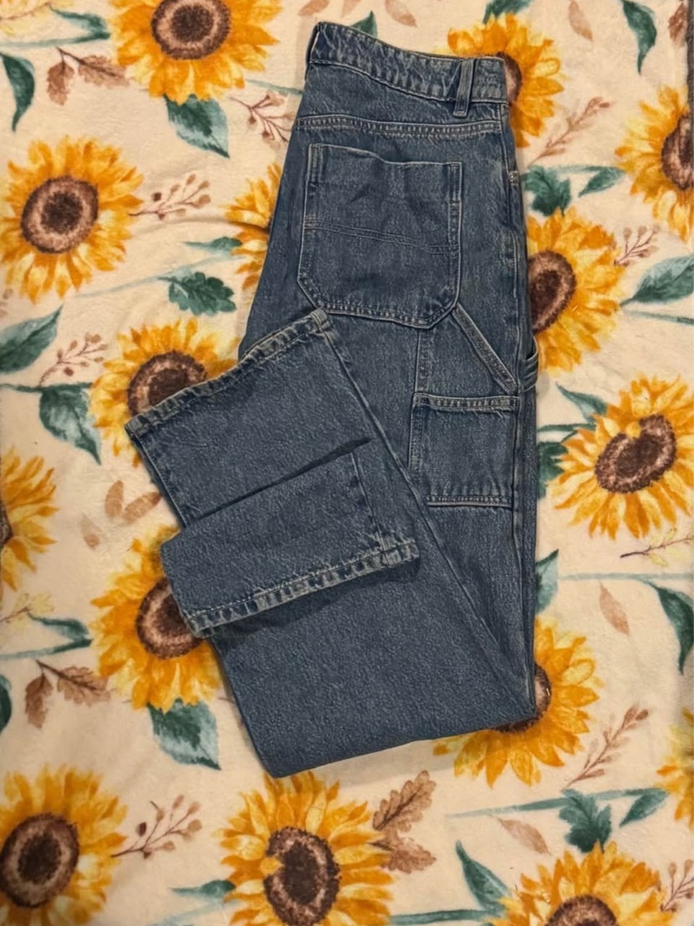 Garage denim low rise wide leg cargos size 26 (03)